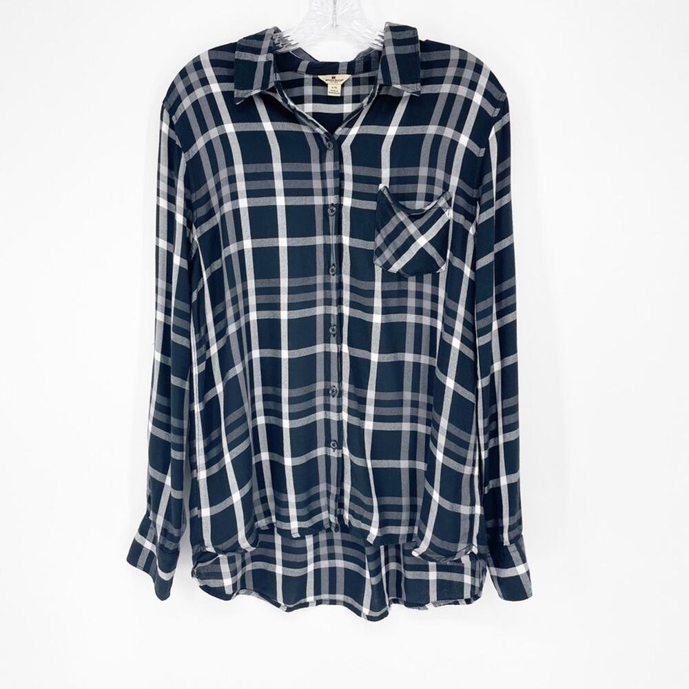 Woolrich Long Sleeve Button Down Plaid Shirt Size Large